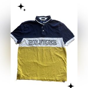 Large Tommy Hilfiger multicolored preppy collar shirt